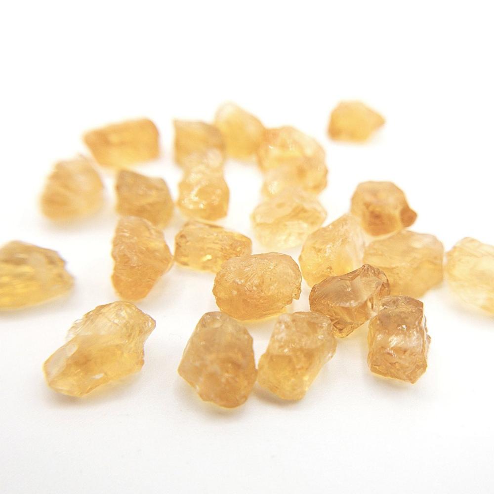 Raw CITRINE Gemstone, Dainty NOVEMBER Birthstone, 1mm Hole Center Drill, Sacral Chakra Healing Crystal, Loose Yellow Gemstone (G11RAW) - UniqueBeadsNY