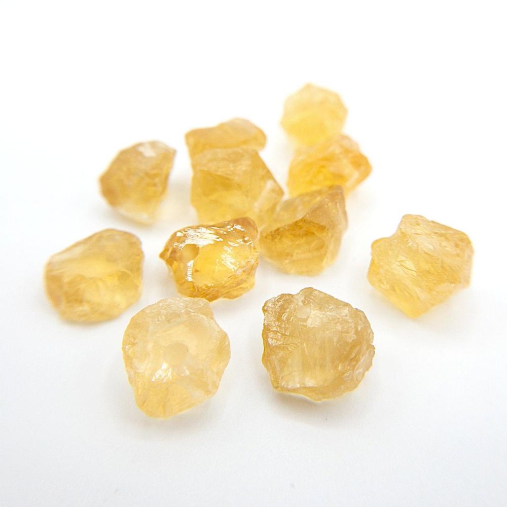 Raw CITRINE Gemstone, Dainty NOVEMBER Birthstone, 1mm Hole Center Drill, Sacral Chakra Healing Crystal, Loose Yellow Gemstone (G11RAW) - UniqueBeadsNY