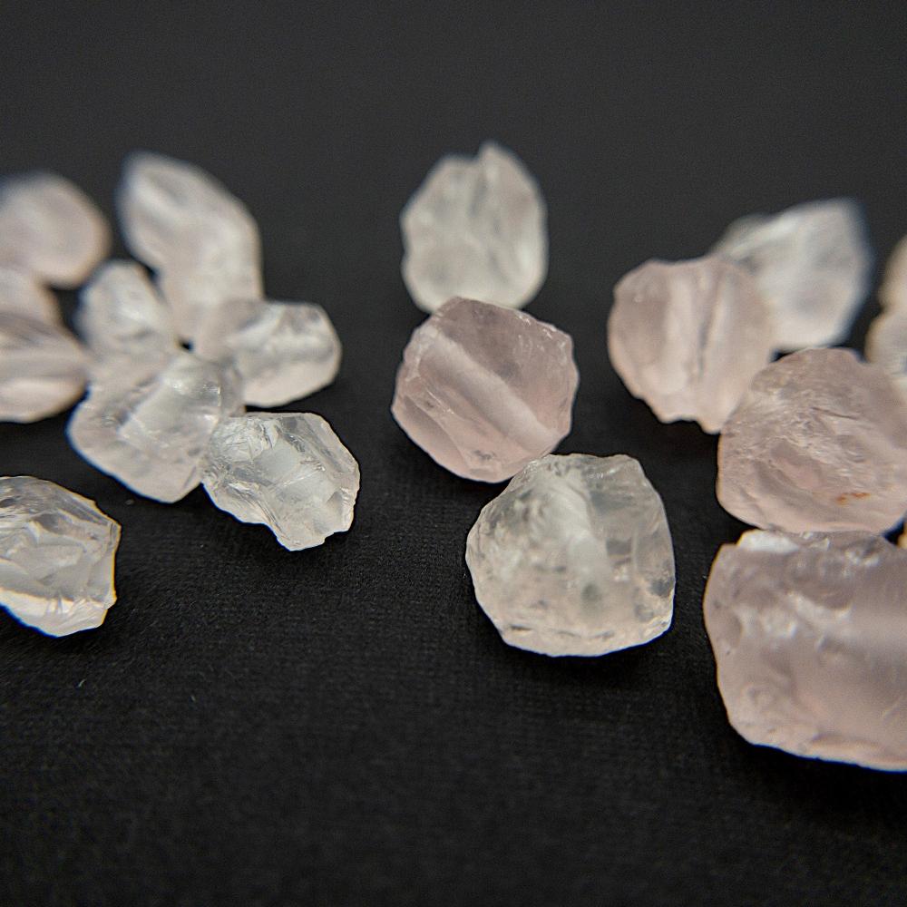Raw ROSE QUARTZ Gemstone, Dainty OCTOBER Birthstone, 1mm Hole Center Drill, Loose Pink Crystal Gemstone Beads, Retail & Wholesale (G10RAW) - UniqueBeadsNY