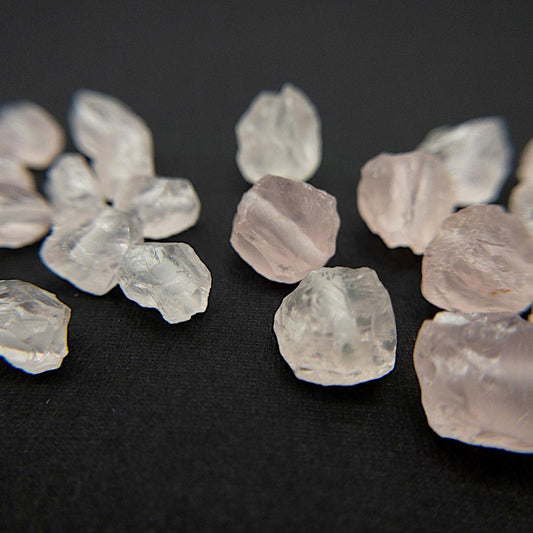 Raw ROSE QUARTZ Gemstone, Dainty OCTOBER Birthstone, 1mm Hole Center Drill, Loose Pink Crystal Gemstone Beads, Retail & Wholesale (G10RAW) - UniqueBeadsNY