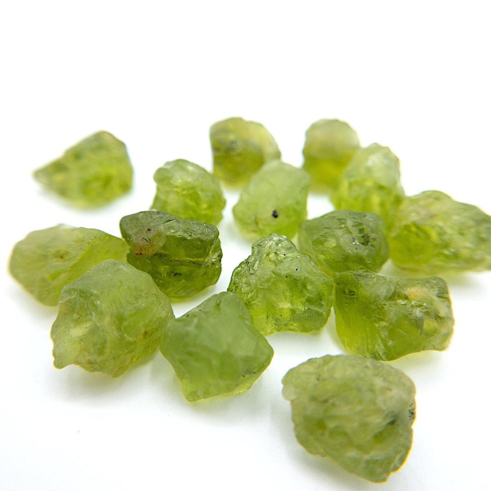 Raw PERIDOT Gemstone, Dainty AUGUST Birthstone, 1mm Hole Center Drill, Heart Chakra Healing Crystal Beads, Retail & Wholesale (G08RAW) - UniqueBeadsNY