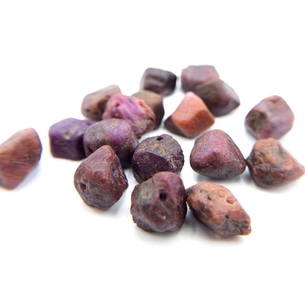 Raw RUBY Gemstone, Dainty JULY Birthstone, 1mm Hole Center Drill, Root Chakra Healing Crystal, Loose Gemstone Retail & Wholesale (G07RAW) - UniqueBeadsNY