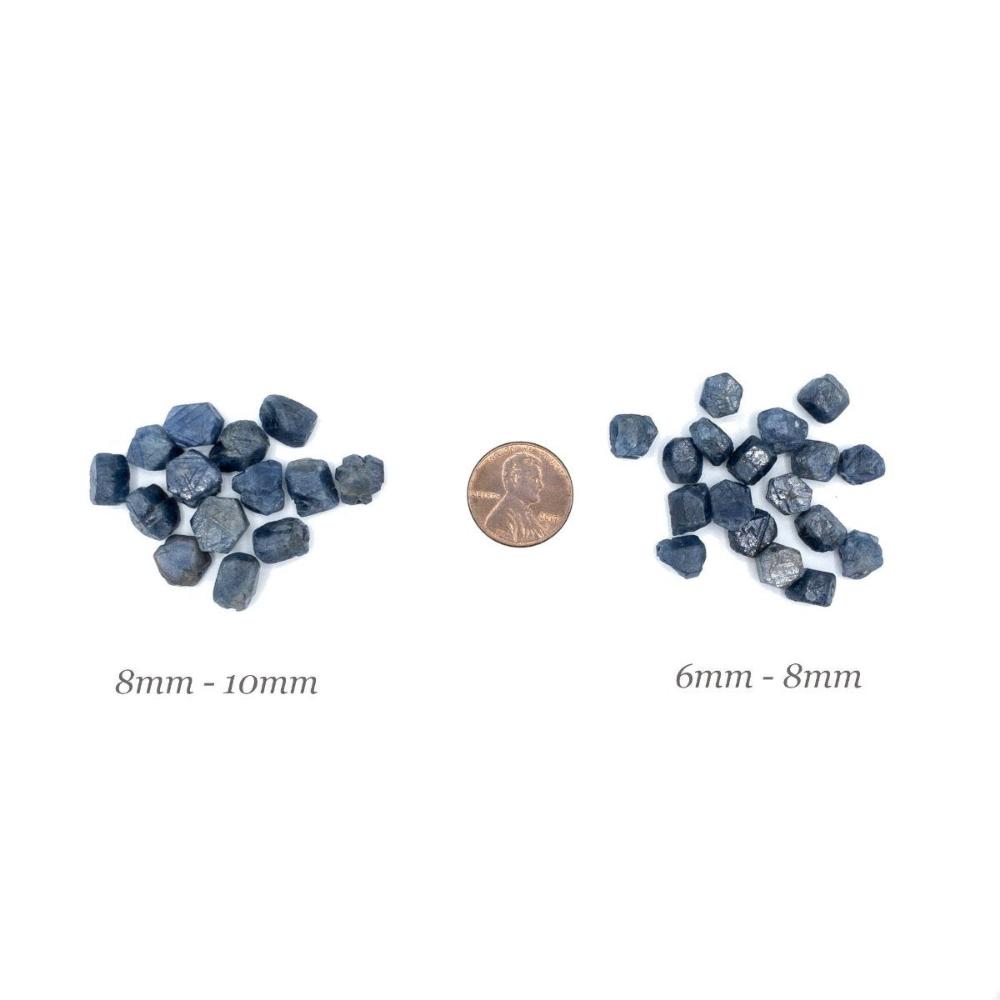 Raw BLUE SAPPHIRE Gemstone, Dainty SEPTEMBER Birthstone, 1mm Hole Center Drill, Throat Chakra, Loose Gemstone Retail & Wholesale (G09RAW) - UniqueBeadsNY