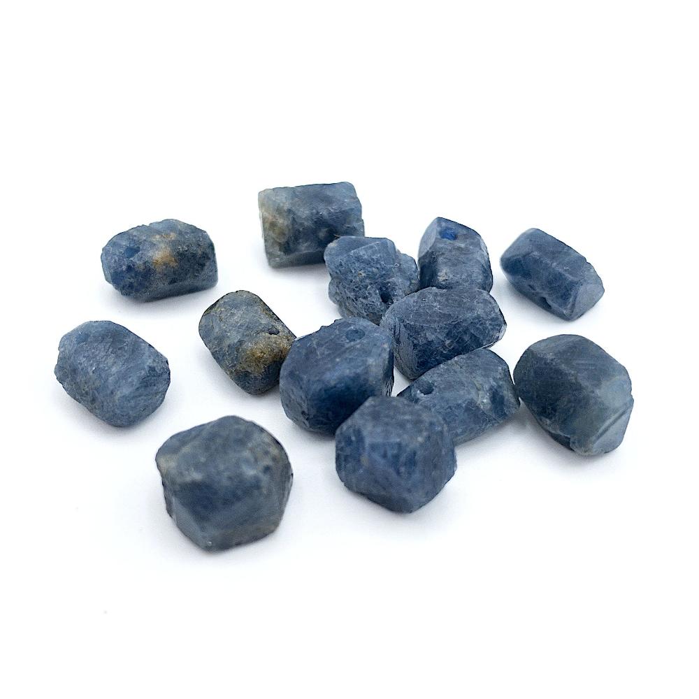 Raw BLUE SAPPHIRE Gemstone, Dainty SEPTEMBER Birthstone, 1mm Hole Center Drill, Throat Chakra, Loose Gemstone Retail & Wholesale (G09RAW) - UniqueBeadsNY