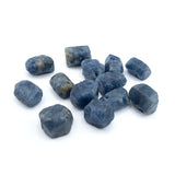 Raw BLUE SAPPHIRE Gemstone, Dainty SEPTEMBER Birthstone, 1mm Hole Center Drill, Throat Chakra, Loose Gemstone Retail & Wholesale (G09RAW)
