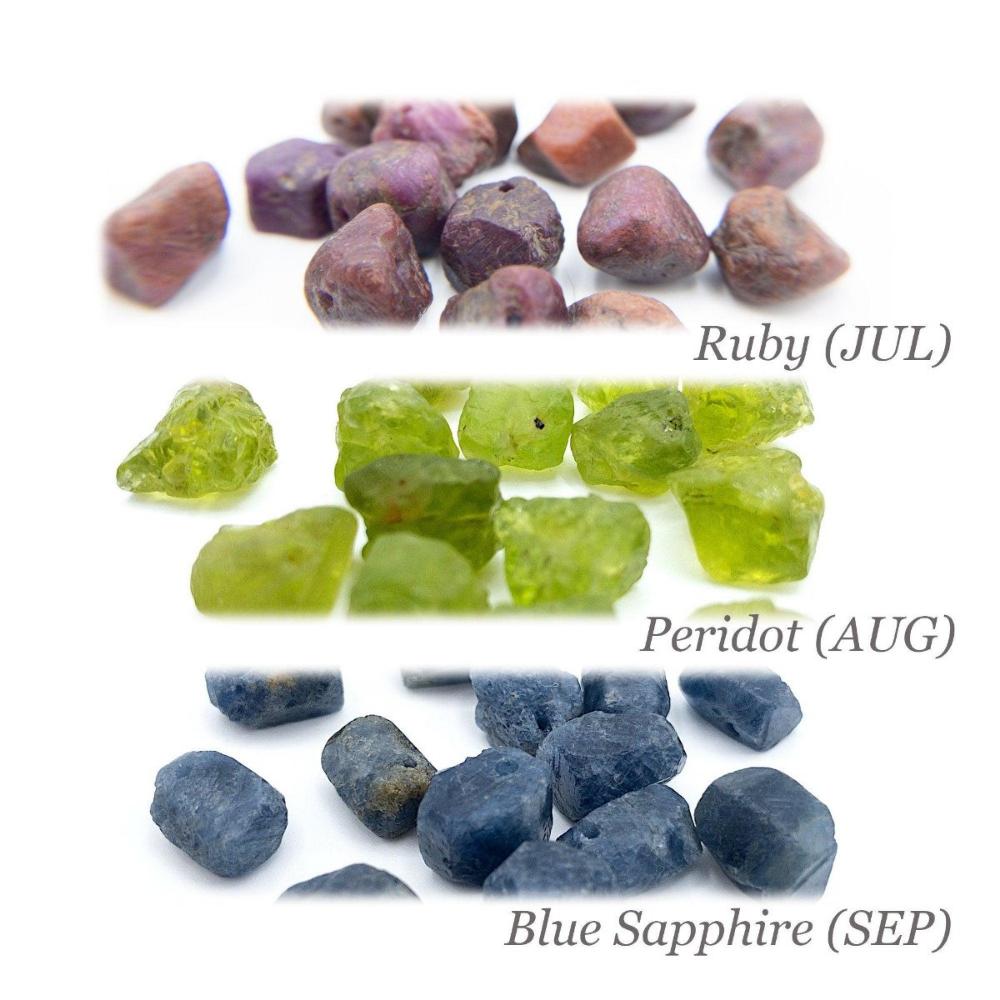 Birthstone Gemstone, Dainty Top-Drilled Pendants, 7-8mm x 10-12mm, Natural Gemstone Beads, Raw/ Rough Cut Nugget Shape, 1 PC (G18RAW) - UniqueBeadsNY