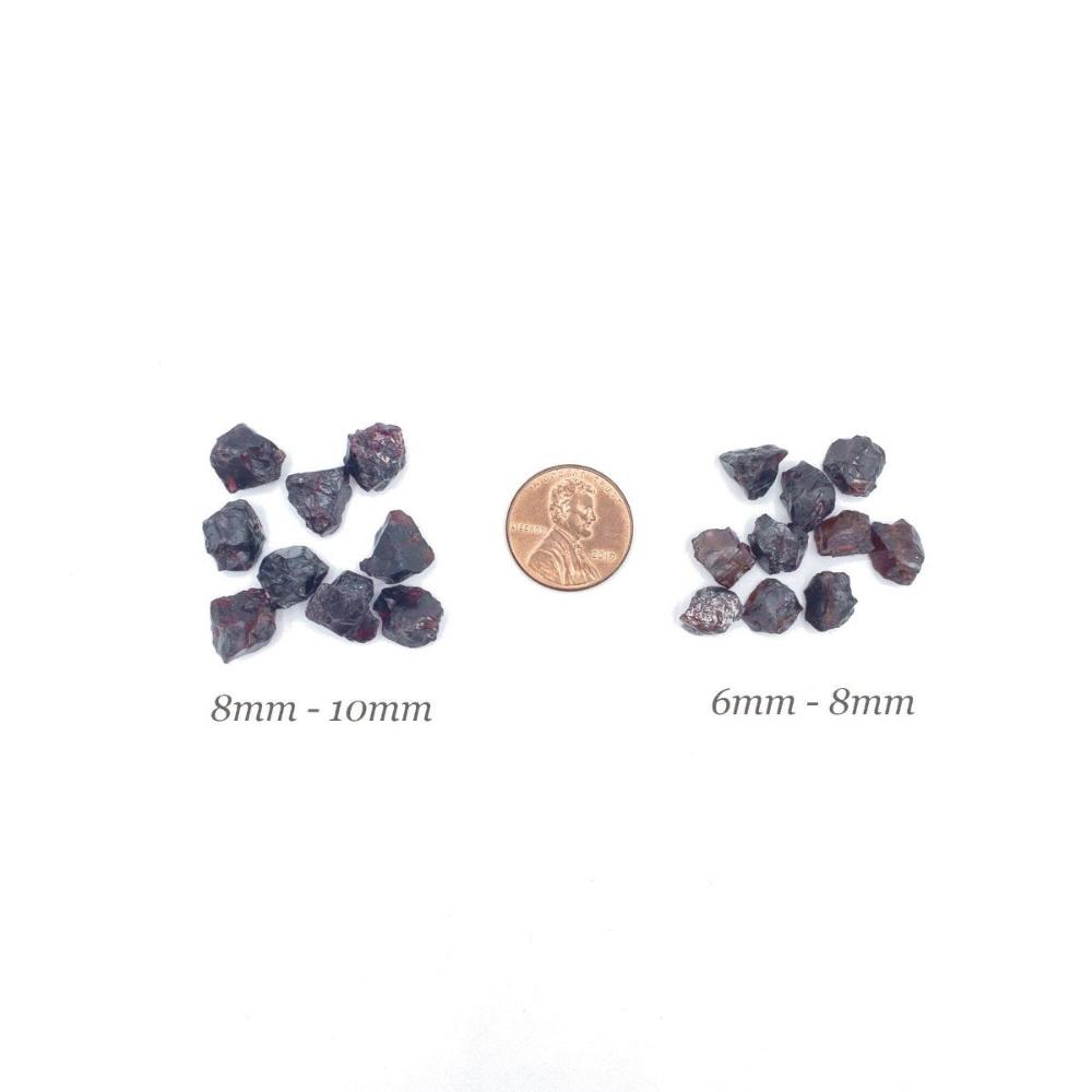 Raw GARNET Gemstone, Dainty JANUARY Birthstone, 1mm Hole Center Drill, Heart Chakra Healing, Loose Crystal Bead, Retail & Wholesale (G01RAW) - UniqueBeadsNY