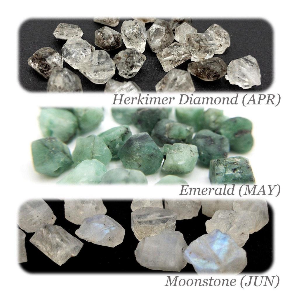 Birthstone Gemstone, Dainty Top-Drilled Pendants, 7-8mm x 10-12mm, Natural Gemstone Beads, Raw/ Rough Cut Nugget Shape, 1 PC (G18RAW) - UniqueBeadsNY