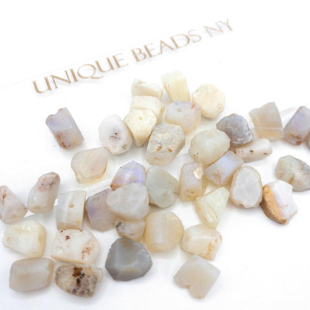 Raw AUSTRALIAN OPAL Gemstone, OCTOBER Birthstone, 1mm Hole Center Drill, Dainty Opal Beads, Loose Gemstone Retail & Wholesale (G17RAW) - UniqueBeadsNY