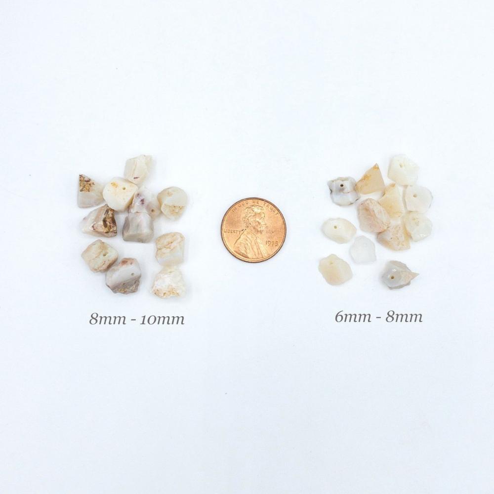 Raw AUSTRALIAN OPAL Gemstone, OCTOBER Birthstone, 1mm Hole Center Drill, Dainty Opal Beads, Loose Gemstone Retail & Wholesale (G17RAW) - UniqueBeadsNY