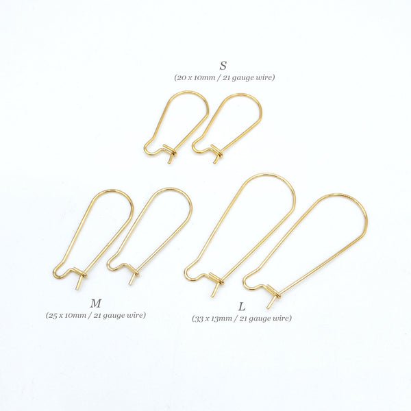 Stainless steel earring hooks 50 pcs (25 pairs) - Nickel free, lead fr
