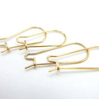 14K Gold Filled Earring Hooks, Gold Filled Earring Hooks for Jewelry Making,  Simple Earring Hooks With Open Loop, Ear Wire 