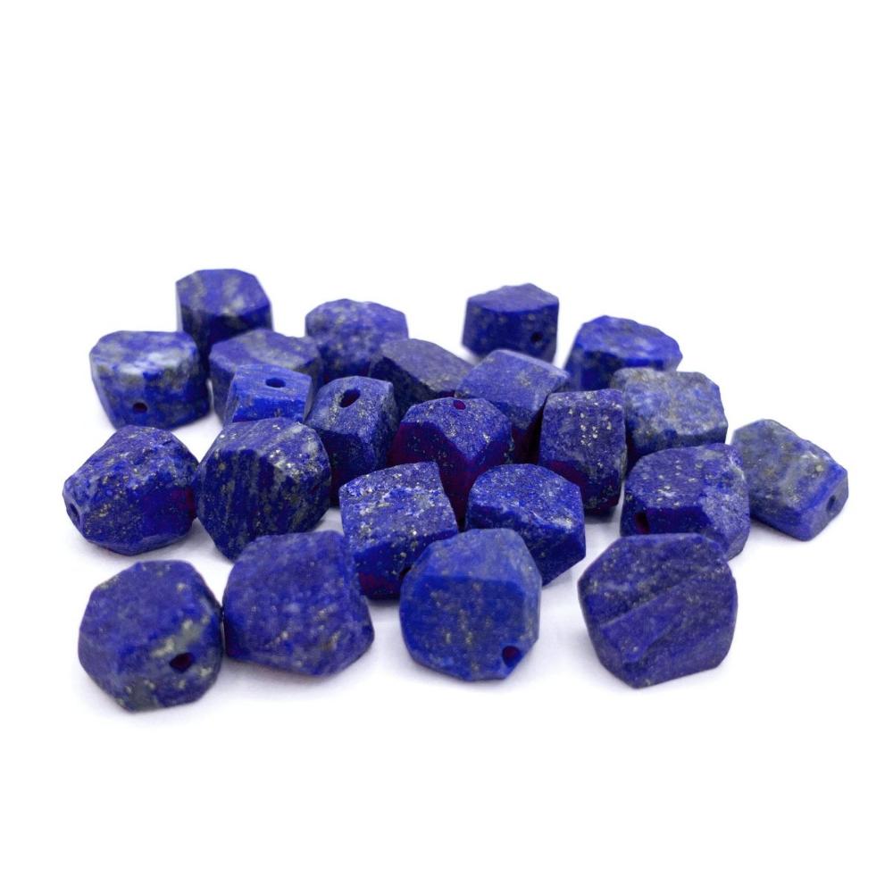 Raw Lapis Lazuli Gemstone, Dainty SEPTEMBER Birthstone, 1mm Hole Center Drill, Loose Gemstone, Healing Crystal, Retail & Wholesale (G24RAW) - UniqueBeadsNY