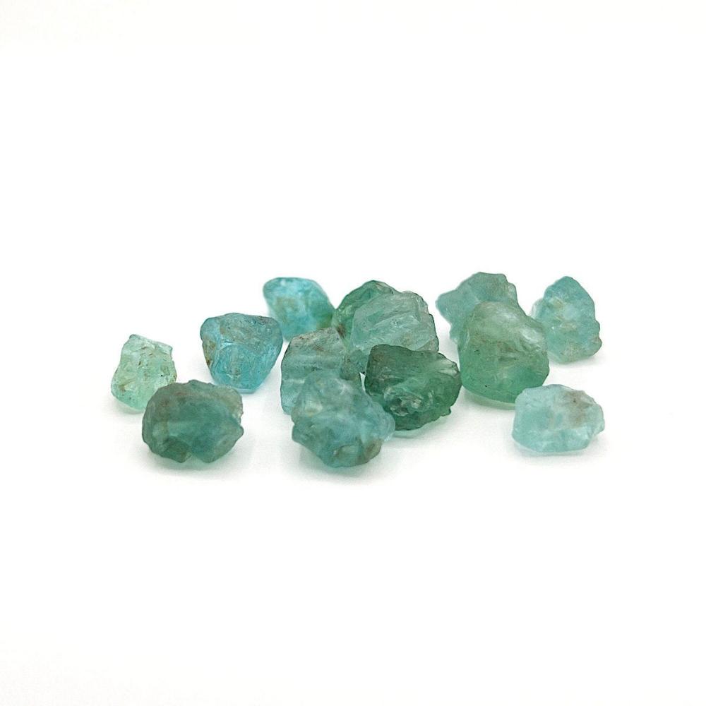 Raw GREEN APATITE Gemstone, 1mm Hole Center Drill, Heart Chakra Healing Stone, Dainty Loose Gemstone Retail & Wholesale (G28RAWC) - UniqueBeadsNY