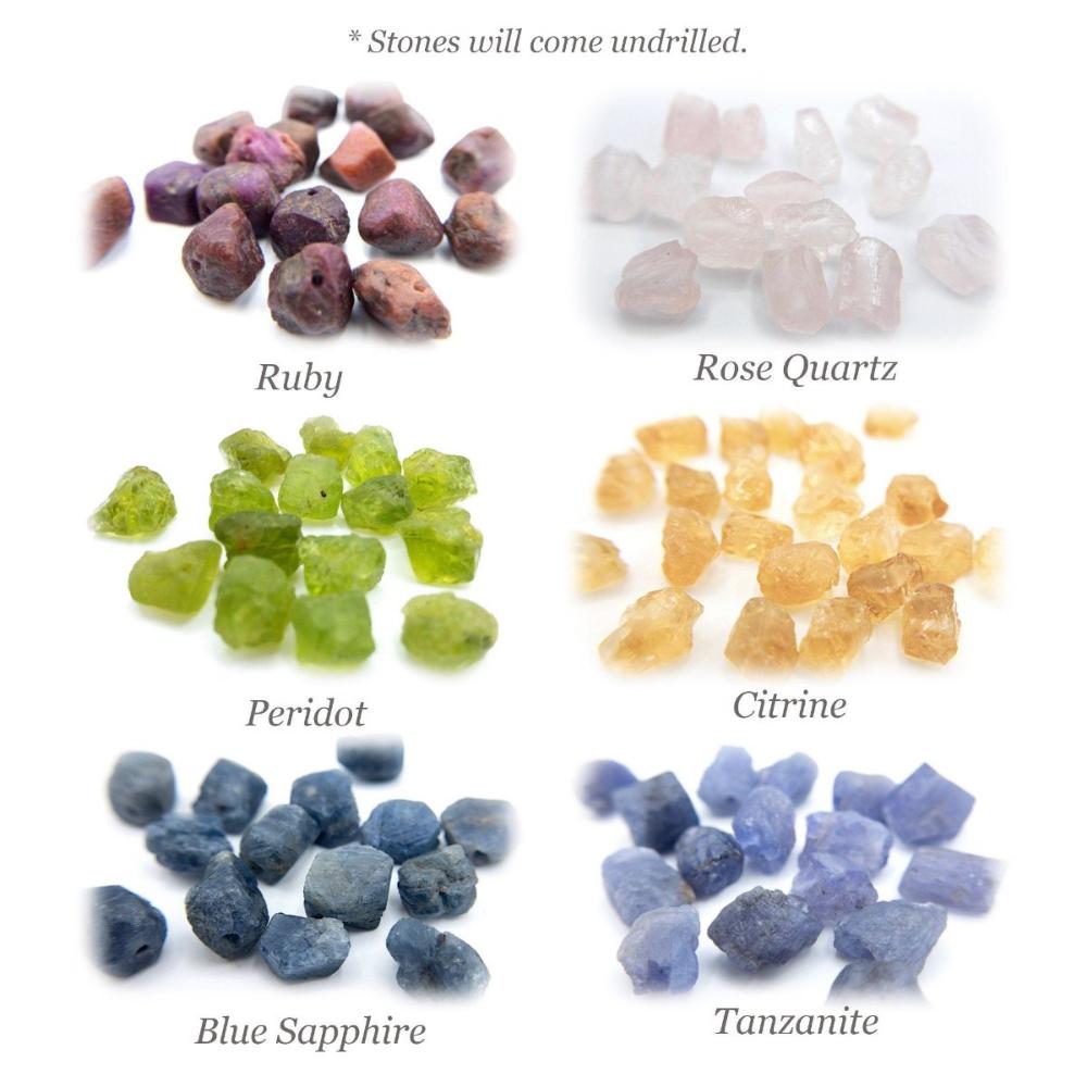 Raw UNDRILLED Gemstone, Mignon Birthstone Nugget, Loose Gemstone, 6mm - 8mm, No Hole Natural Gemstone Beads, (G15RAW) - UniqueBeadsNY