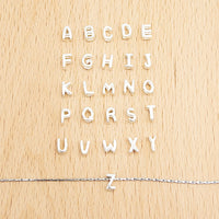 Alphabet Charm Casted in Sterling Silver Plated in 22K Gold, Tiny Hollow Letter Pendants with Large Hole for Personalized Jewelry (P007-G)