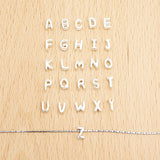 Alphabet Charm Casted in 925 Silver, Dainty Initial letter Bead for Jewelry Making, Hollow Letter Pendants for Personalized Jewelry (P007-S)