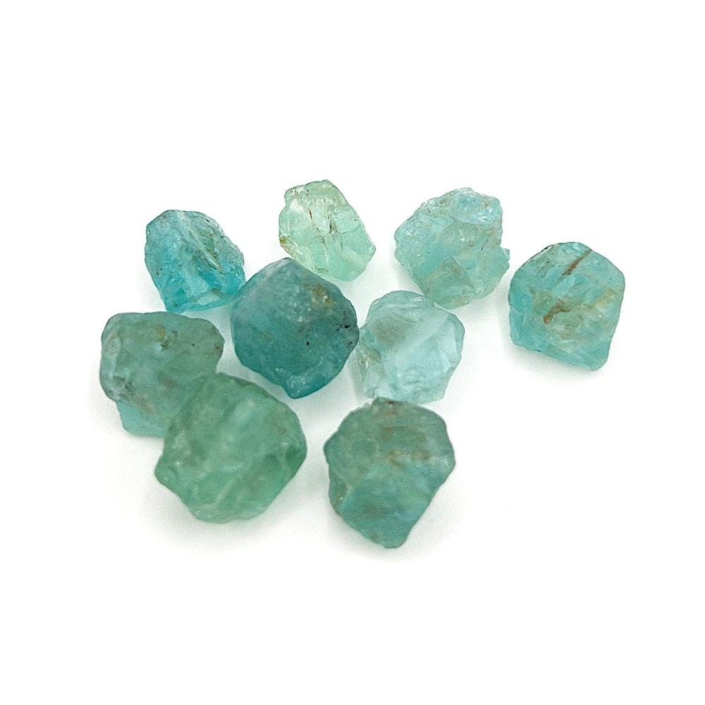 Raw GREEN APATITE Gemstone, 1mm Hole Center Drill, Heart Chakra Healing Stone, Dainty Loose Gemstone Retail & Wholesale (G28RAWC) - UniqueBeadsNY