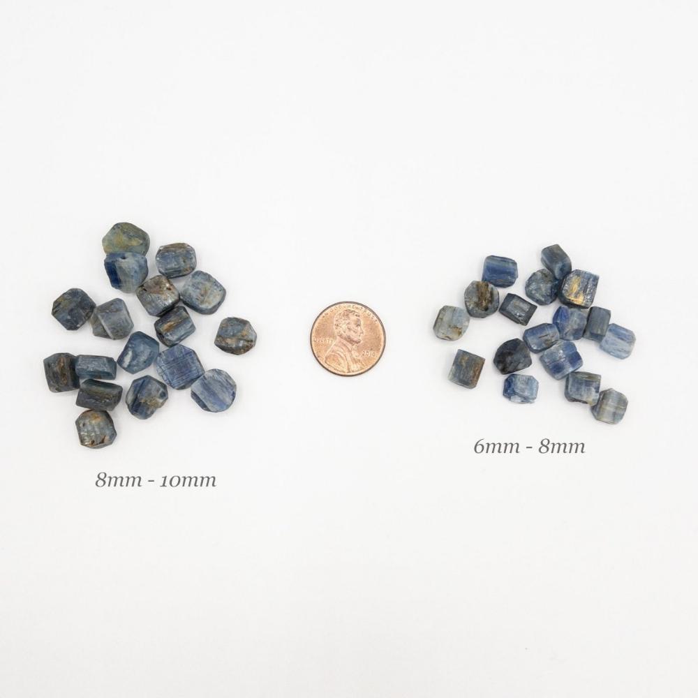 Raw BLUE KYANITE Gemstone, Dainty Crystal Beads , 1mm Hole Center Drill, Throat Chakra Healing Loose Gemstone, Retail & Wholesale (G26RAW) - UniqueBeadsNY