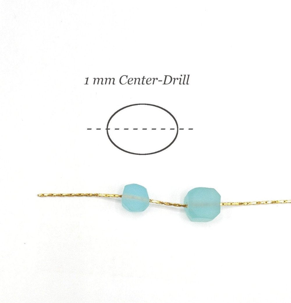 Raw BLUE CHALCEDONY Gemstone, Throat Chakra Healing Crystal, Loose Gemstone Beads, 1mm Hole Center Drill, Retail & Wholesale (G34RAW) - UniqueBeadsNY