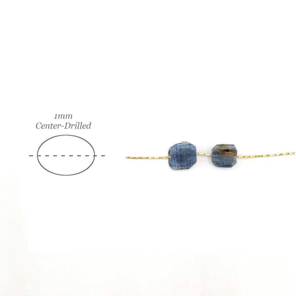Raw BLUE KYANITE Gemstone, Dainty Crystal Beads , 1mm Hole Center Drill, Throat Chakra Healing Loose Gemstone, Retail & Wholesale (G26RAW) - UniqueBeadsNY
