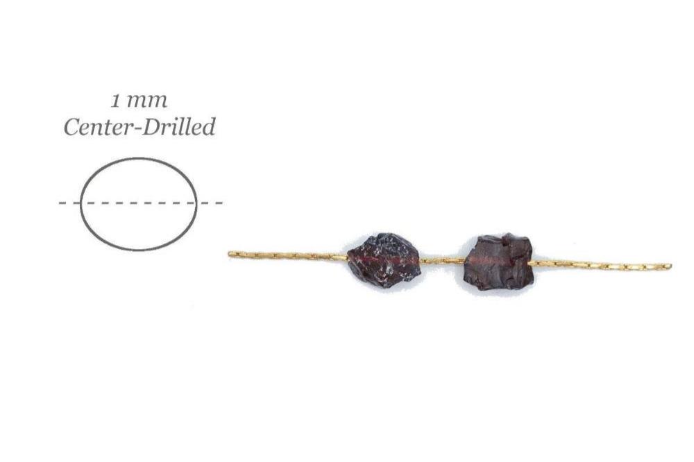 Raw GARNET Gemstone, Dainty JANUARY Birthstone, 1mm Hole Center Drill, Heart Chakra Healing, Loose Crystal Bead, Retail & Wholesale (G01RAW) - UniqueBeadsNY