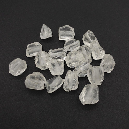 Raw CLEAR QUARTZ Gemstone, 1mm Hole Center Drill, Crown Chakra Healing Crystal, Loose Dainty Gemstone Beads, Retail & Wholesale (G14RAW) - UniqueBeadsNY