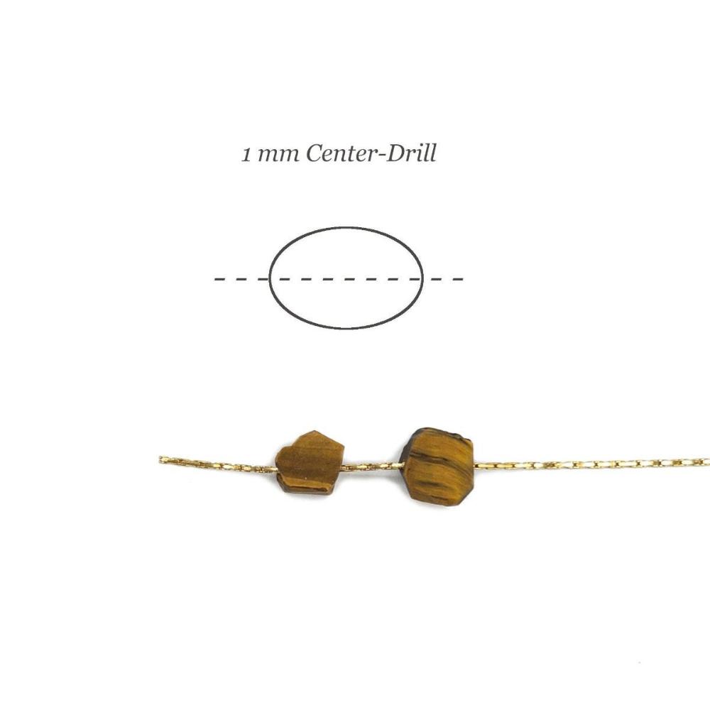 Raw TIGER'S EYE Gemstone, Loose Gemstone Beads, 1mm Hole Center Drill, Root Chakra Healing Crystal, Retail & Wholesale (G35RAW) - UniqueBeadsNY
