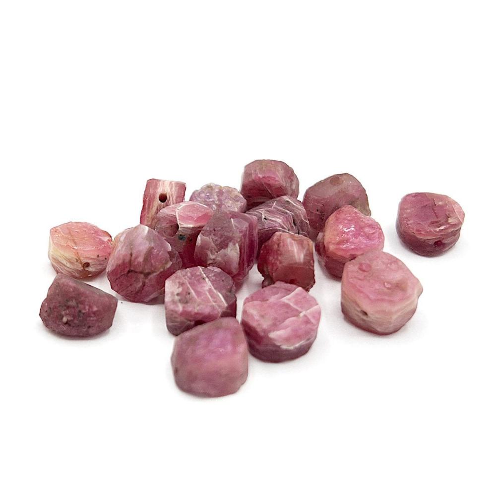 Raw PINK SAPPHIRE Gemstone, Dainty SEPTEMBER Birthstone, 1mm Hole Center Drill, Loose Pink Sapphire Beads, Retail & Wholesale (G37RAW) - UniqueBeadsNY