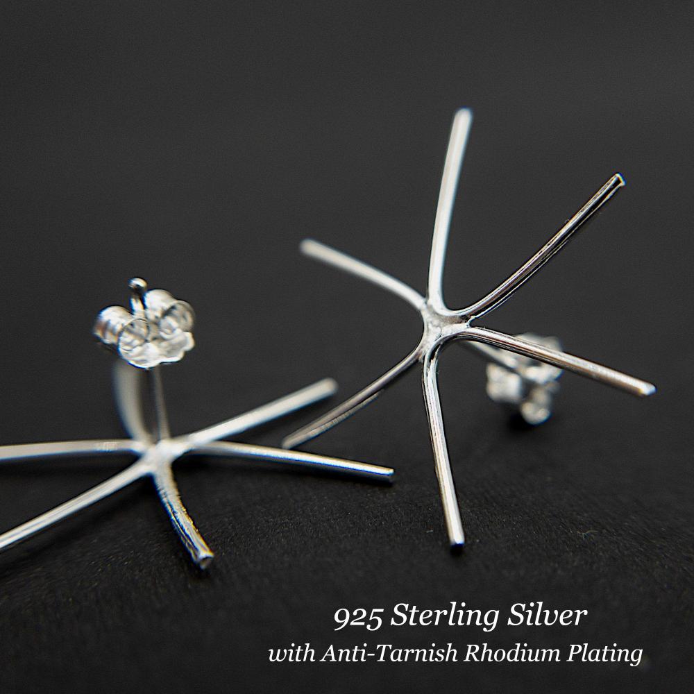 Jewelry Setting Blank for Earring Making, Handmade 6 Prong Claw Earring Setting for Raw Irregular Stones, 925 Silver/ 18K Gold Plated/ PS005 - UniqueBeadsNY