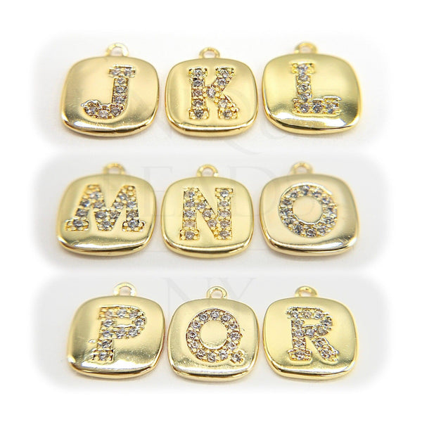 BEADNOVA Letter Charms for Jewelry Making Alphabet Charms Initial Charms  Assorted for Bracelets (Gold, 100pcs)