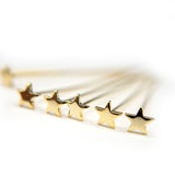 Head Pins for Jewelry Making, Heart Head Pins, Star Head Pins, Clover Head Pins, 50mm Long in 18K Gold Plating, Lead & Nickel Free (F002)