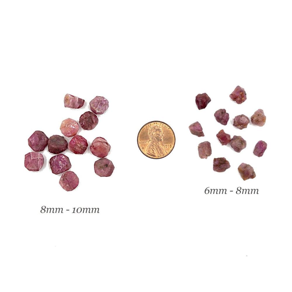 Raw PINK SAPPHIRE Gemstone, Dainty SEPTEMBER Birthstone, 1mm Hole Center Drill, Loose Pink Sapphire Beads, Retail & Wholesale (G37RAW) - UniqueBeadsNY