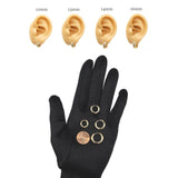 Chunky Huggie Hoop Earrings in 18K Gold Plating, Comfortable Sleep-in Earring, One-Touch Hoop Nickle Lead Free & Hypoallergenic (BRER0027)