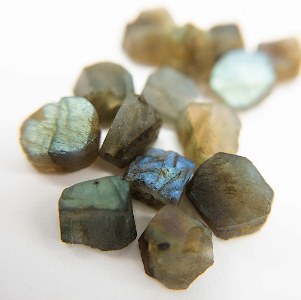 Raw LABRADORITE Gemstone, Dainty Labradorite Loose Beads, 1mm Center Drill, Throat and Third Eye Chakra Crystal, Retail & Wholesale (G38RAW) - UniqueBeadsNY