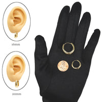 Thick Huggie Hoop Earrings in 18K Gold Plating, Lightweight Teardrop Shape Hoop Earrings, Nickle Lead Free & Hypoallergenic (BRER0028)