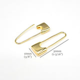Safety Pin Hoop Earrings in 14K Gold Plating, Padlock Earring in Gold, Nappy Pin Earrings in Gold, CLEARANCE 10 Pieces (SALE018)