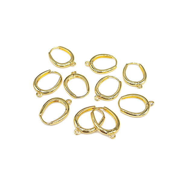 19mm 24 K Shiny Gold Plated Earring Findings, Dainty Hoops, Gold Earring  Clasps, Gold Earring Earlier, Earring Leverback, Earrings - GLD2172