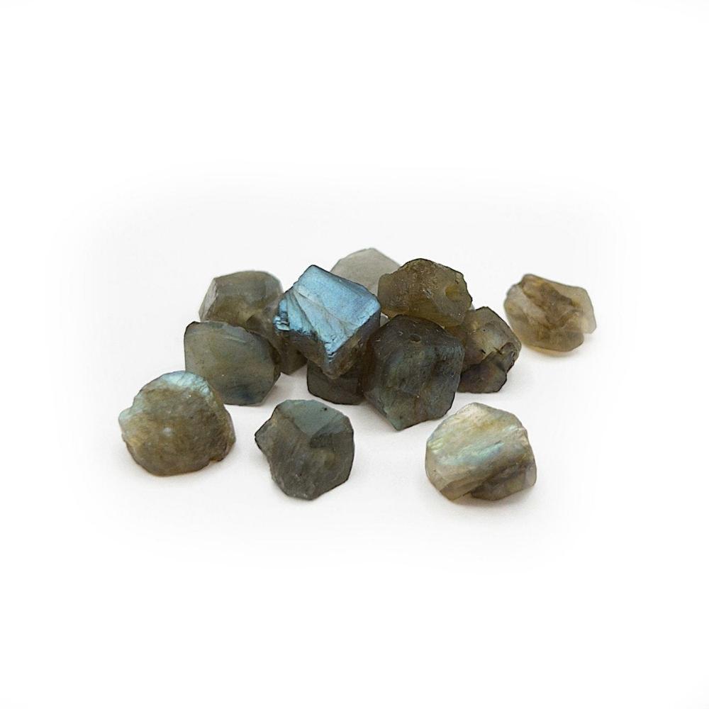 Raw LABRADORITE Gemstone, Dainty Labradorite Loose Beads, 1mm Center Drill, Throat and Third Eye Chakra Crystal, Retail & Wholesale (G38RAW) - UniqueBeadsNY