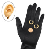 Chunky Huggie Hoop One-Touch Surgical Stainless Steel Earrings, PVD Plating Gold Hoop Earrings, Sleeper Earrings, Hypoallergenic (STER0028G)