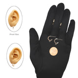 Small C Shape Half-Hoop Earring Findings in 18K Gold Plating with Opened Ring, Nickel Lead Free Earring Component (BRER0034G)