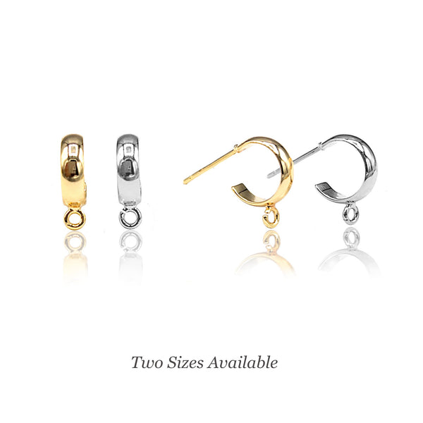 Hoop Earrings in 14k Yellow Gold | Lux Bond & Green